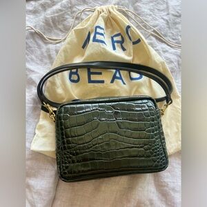Clare V Midi Sac Green Croc